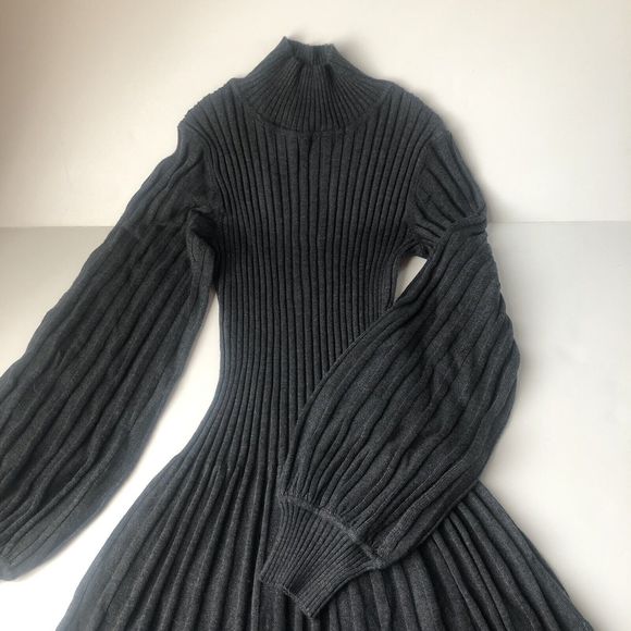 Max Studio Mock Turtle Neck Ribbed  Top Portion Sweater Dress Size XS NWT - Picture 4 of 11